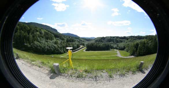 wide angle view of site